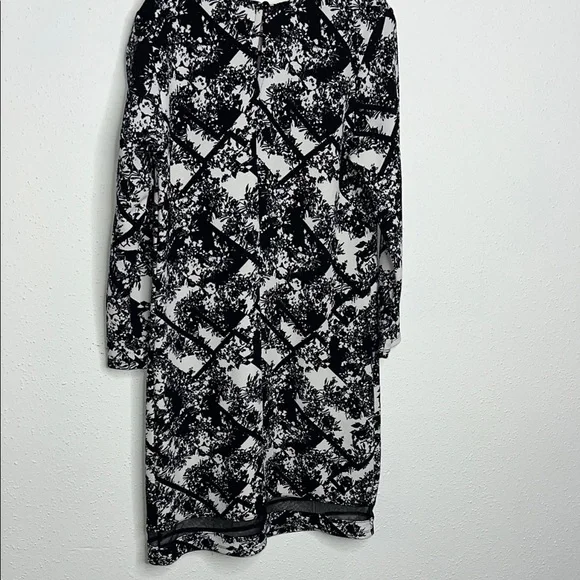 Xhilaration Black and White Cowl Neck Sheath Midi Dress - Picture 9 of 9